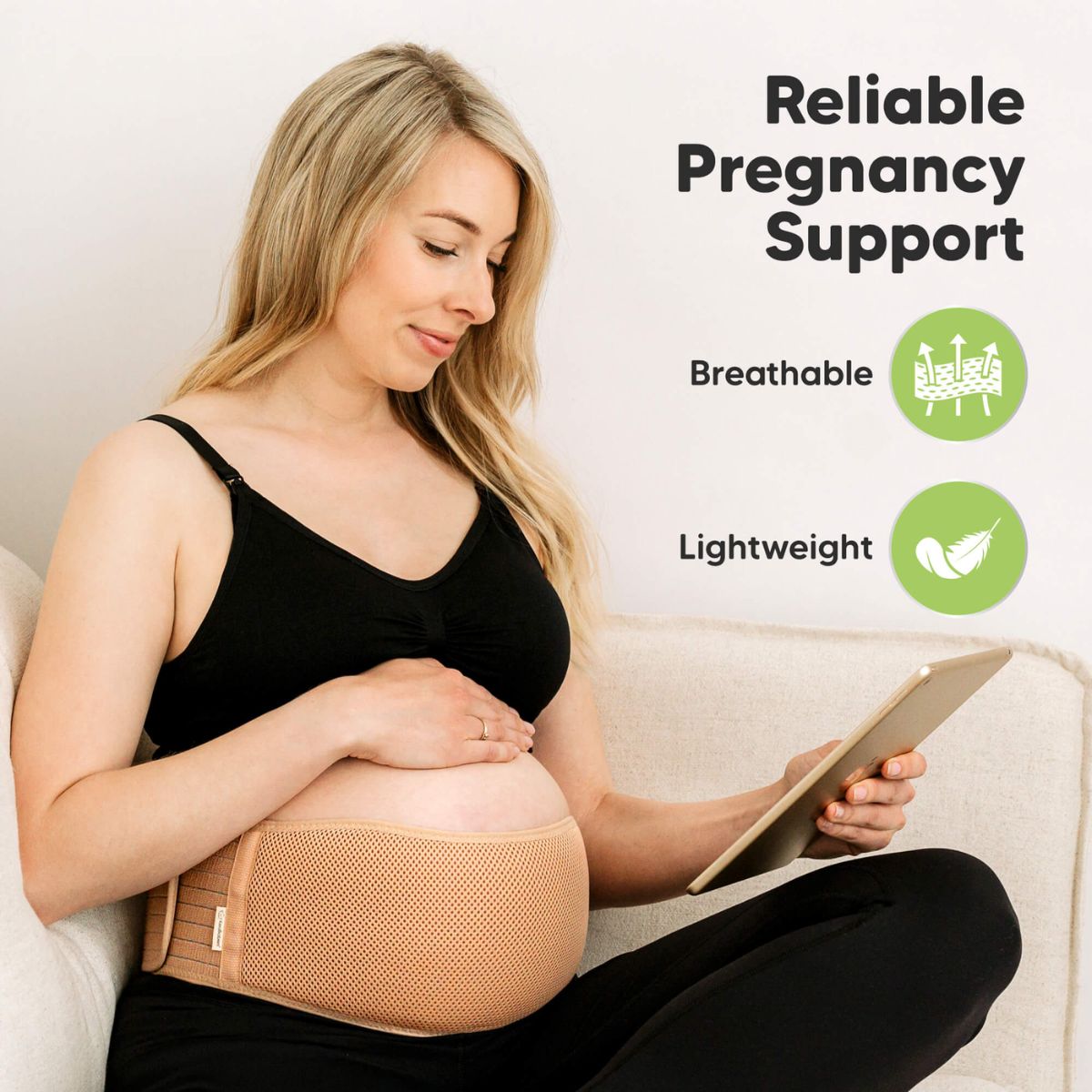 Cinta de Suporte Para Gestantes KeaBabies Ease Midnight Black

 - Soft and Breathable for Everyday Wear